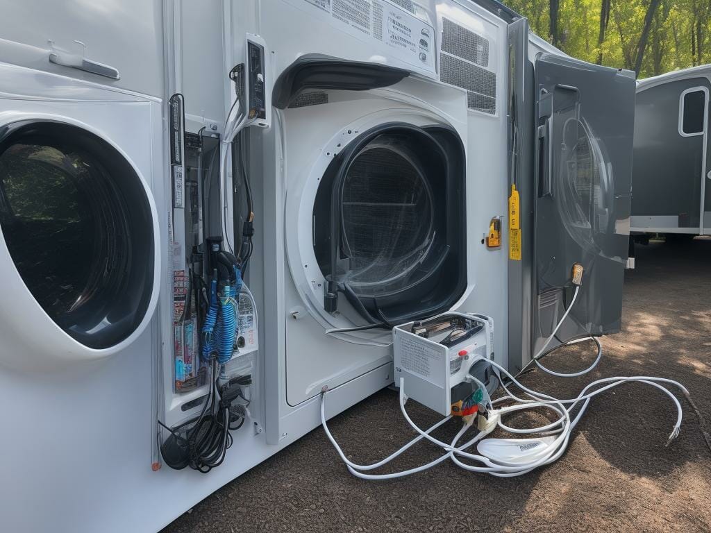 Connecting RV Washer and Dryer to Water and Electric