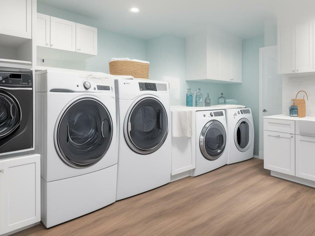 monitoring and notification features of smart washer and dryer set