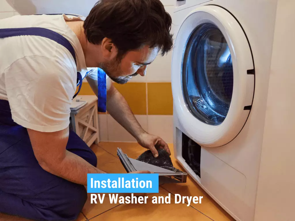 DIY installation rv washer and dryer